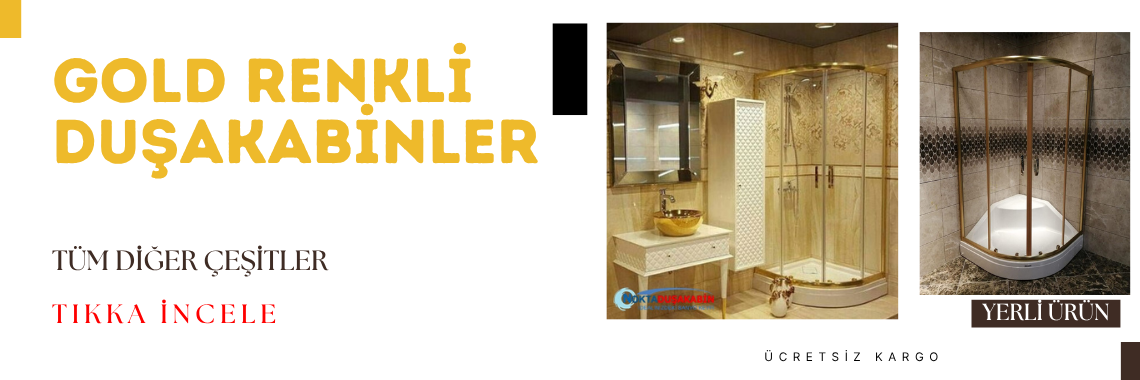 Gold Altın Renkli Duşakabin