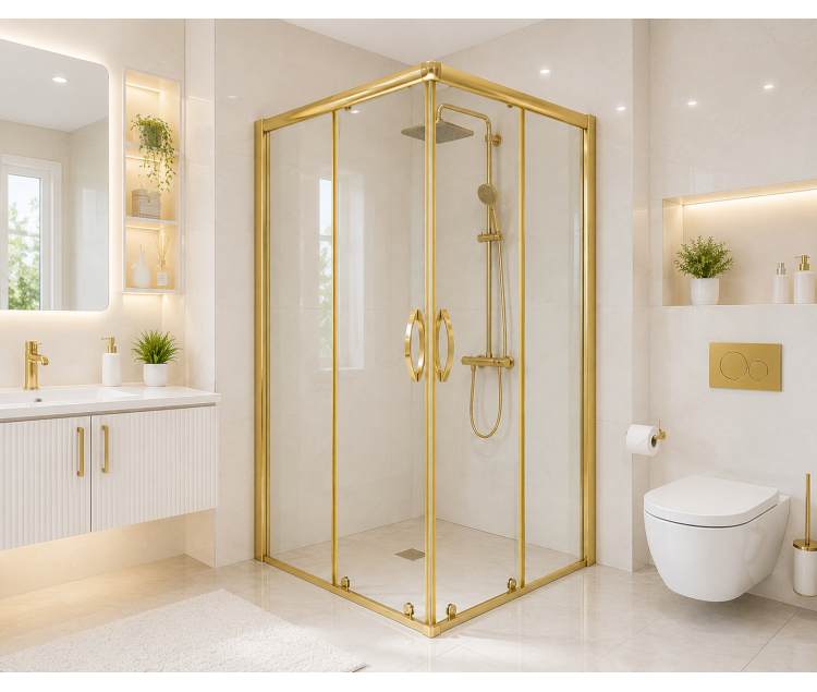 Gold Seri Duşakabin Kare Teknesiz ND626