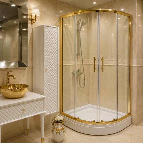 Gold Seri Duşakabin Oval Duştekneli  ND627