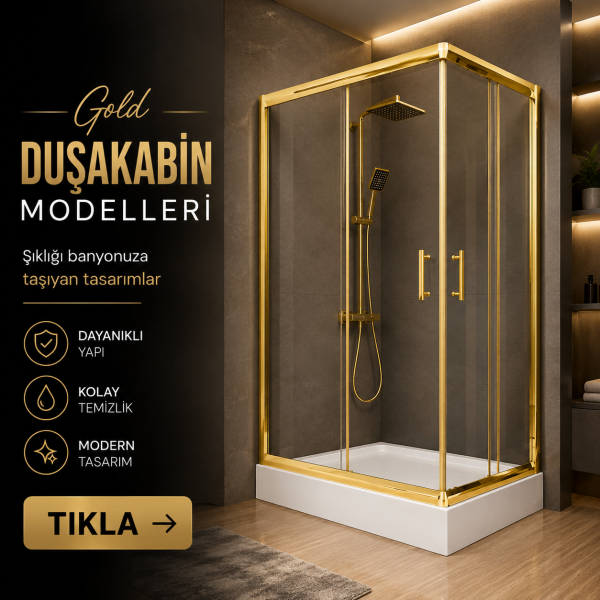 Gold Altın Renkli Duşakabin