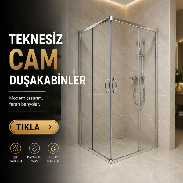 Teknesiz Cam Duşakabinler