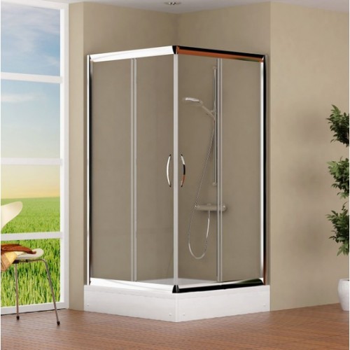 Glass Shower Cabin Luxury Glass Square Shower Cabin + Kere Shower Tray ND101D101