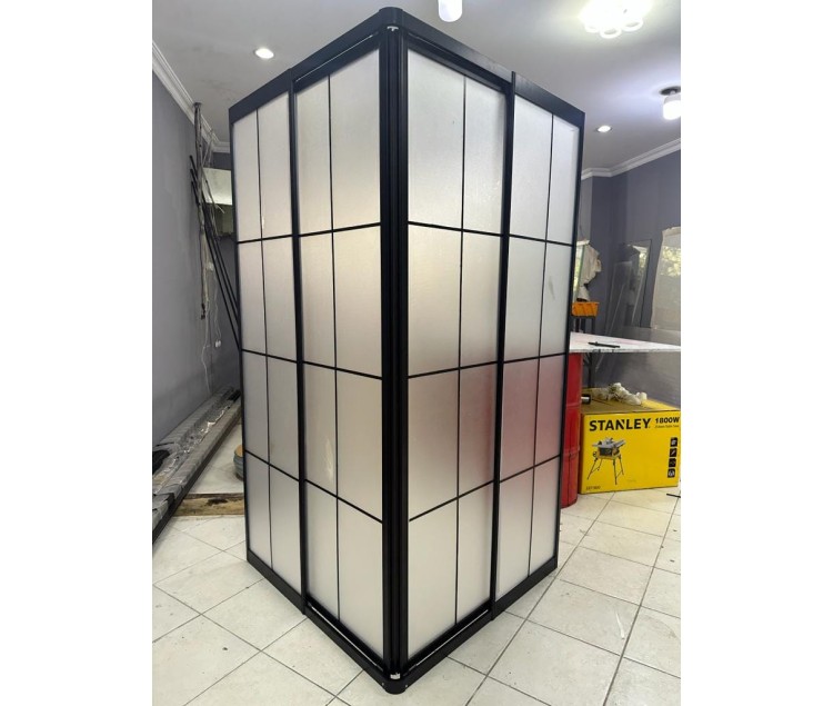 Teknesiz Duşakabin Mika Camlı Karolaj Desenli KD110