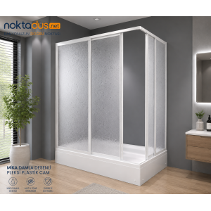 Mika Camlı Duşakabin + Duşteknesi ND302 Mika Camlı Duşakabin + Duşteknesi ND302