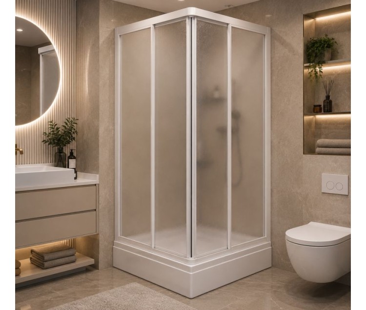 Mika Camlı Duşakabin + Duşteknesi ND301 Mika Camlı Duşakabin + Duşteknesi ND301